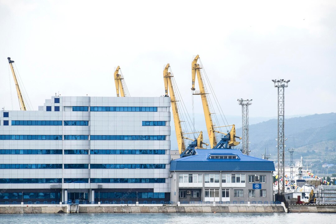 International sea port novorossiysk port cranes industrial objects marine station 120587 11832