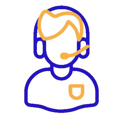 Wired outline 682 male customer service hover pinch